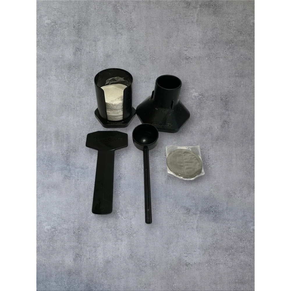 AeroPress Accessory Set Black Funnel Stirrer Scoop Filters Bundle